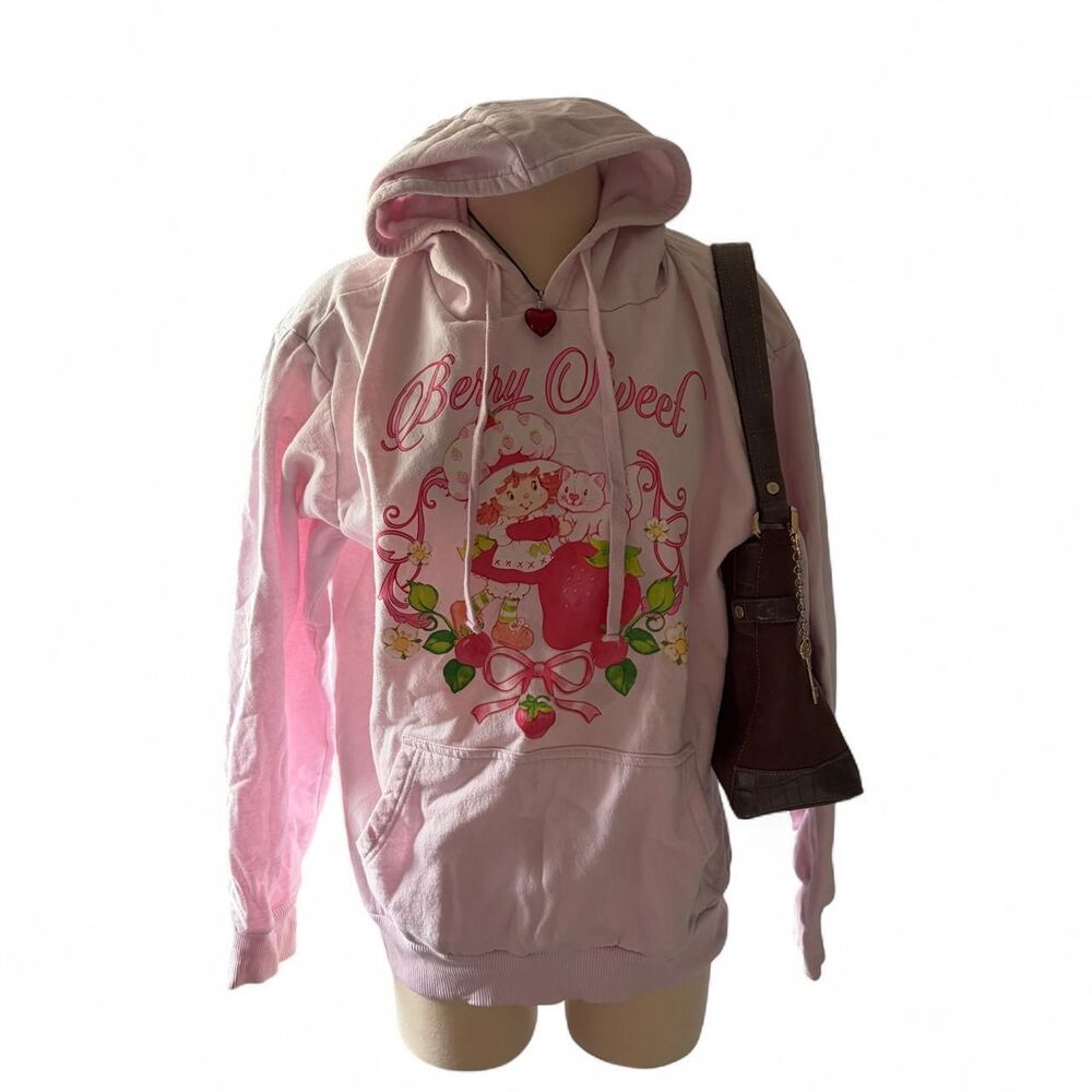 Strawberry-shortcake Women's Pink and Red Hoodie